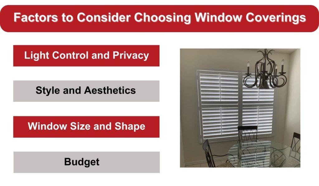 Factors to Consider When Choosing Window Coverings